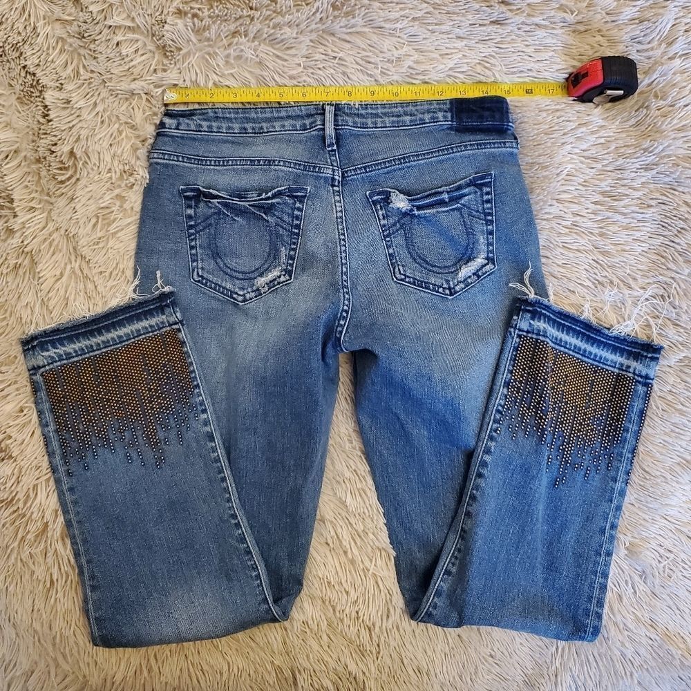 True religion mid-rise straight cropped jeans - Picture 3 of 8